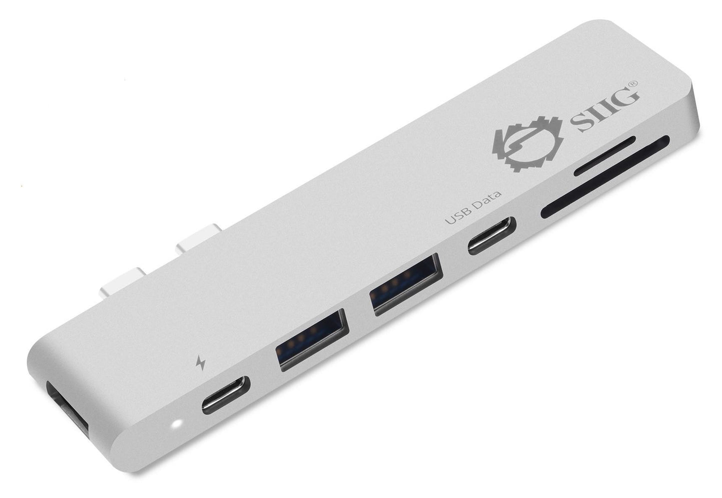 JU-TB0412-S1 - Siig THUNDERBOLT 3 USB-C HUB HDMI WITH CARD READER & PD ADAPTER SILVER