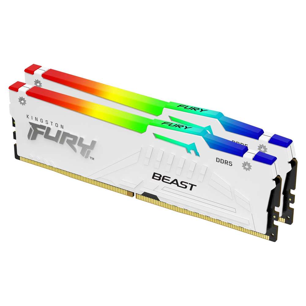 KF556C36BWEAK2-32 - Kingston FURY Beast RGB 32GB DDR5-6000 CL30 White Desktop Memory