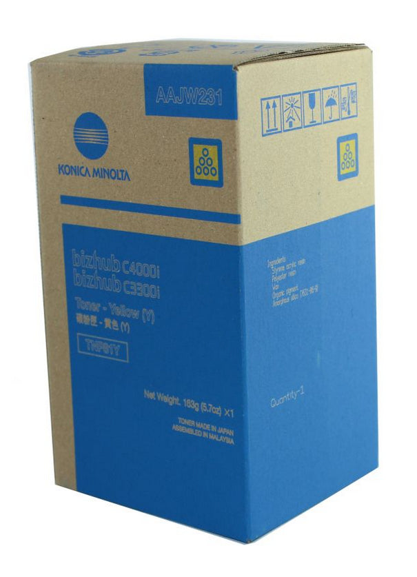 AAJW231 - Konica Minolta TNP81Y YELLOW TONER CARTRIDGE FOR USE IN BIZHUB C3300I C4000I EST