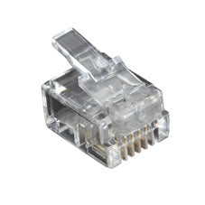 RJ11 MODULAR PLUG - UNSHIELDED, 4-WIRE, 100-PACK, GSA, TAA