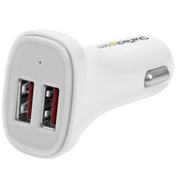 USB2PCARWHS - StarTech.com CHARGE TWO TABLETS SIMULTANEOUSLY, IN YOUR CAR - 2 PORT USB CAR CHARGER - TABLET