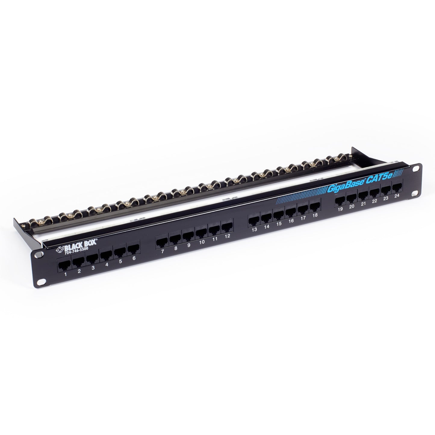 CAT5E PATCH PANEL - 1U, UNSHIELDED, 24-PORT, GSA, TAA