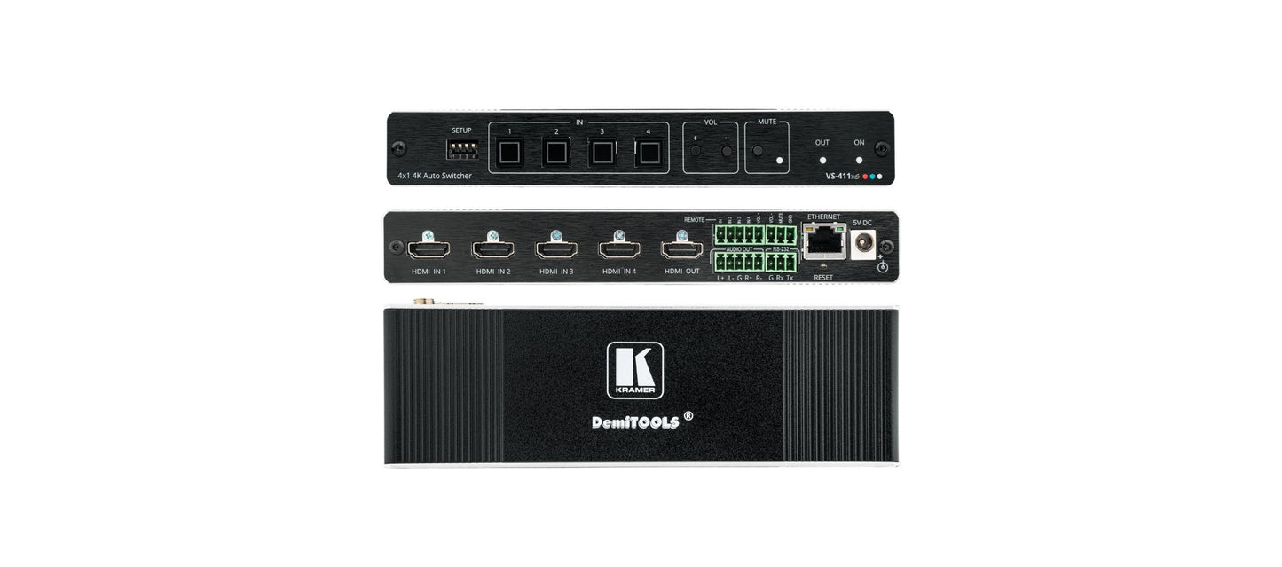 20-80547090 - Kramer Electronics VS-411XS. 4X1 4K HDR HDMI INTELLIGENT AUTO SWITCHER