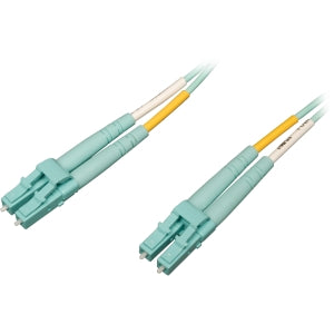 N820-05M-OM4 - Tripp Lite 5M 10GB/100GB DUPLEX MULTIMODE 50/125 OM4 LSZH FIBER PATCH CABLE LC/LC AQUA 5 ME