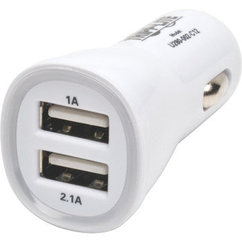 U280-002-C12 - Tripp Lite DUAL PORT USB TABLET PHONE CAR CHARGER HIGH POWER 5V / 3.1A