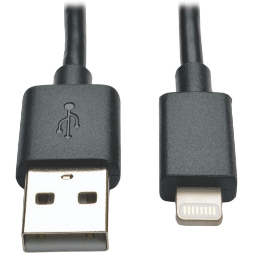 M100-10N-BK - Tripp Lite 10IN LIGHTNING USB/SYNC CHARGE CABLE FOR APPLE IPHONE / IPAD BLACK 10 IN