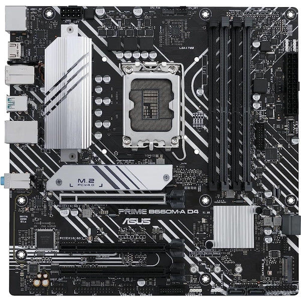 90MB19K0-M1EAYC - Asus PRIME B660M-A D4 LGA1700 DDR4 Micro-ATX Motherboard
