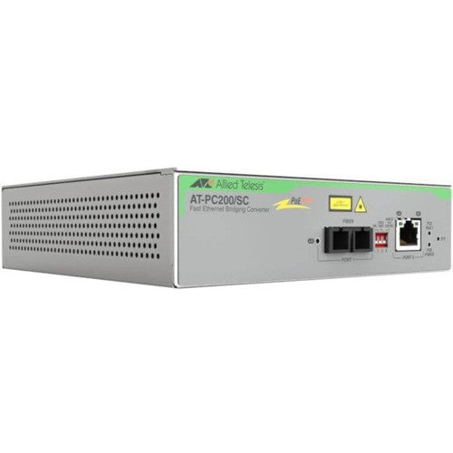 AT-PC200/SC-960 - Allied Telesis PoE+ to Fiber Switching Media ConverterNetwork RJ-45 1x Po