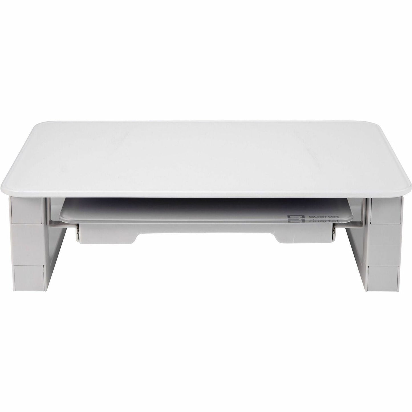 Q090GMRW01 - Quartet Adjustable Height Desktop Glass Monitor Riser