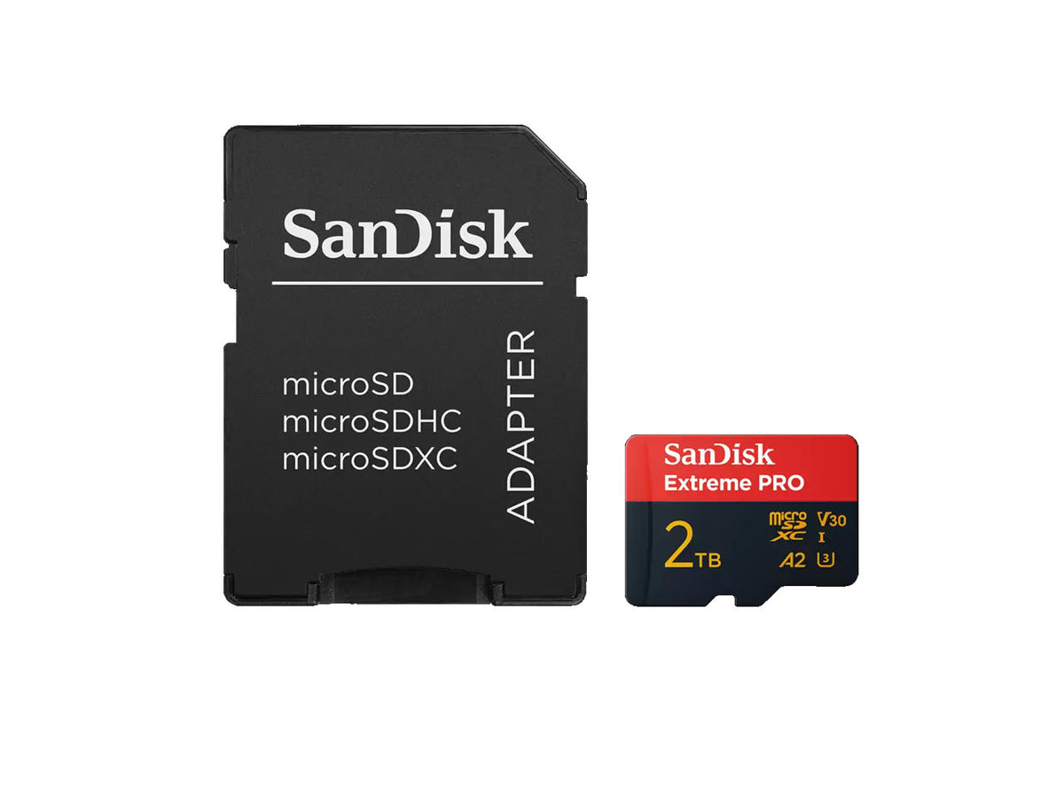 SDSQXCD-2T00-GN6MA - SanDisk 2TB Extreme PRO microSD A2 microSDXC UHS-I U3 C10 A2 V30 up to 250MB/s Memory Card