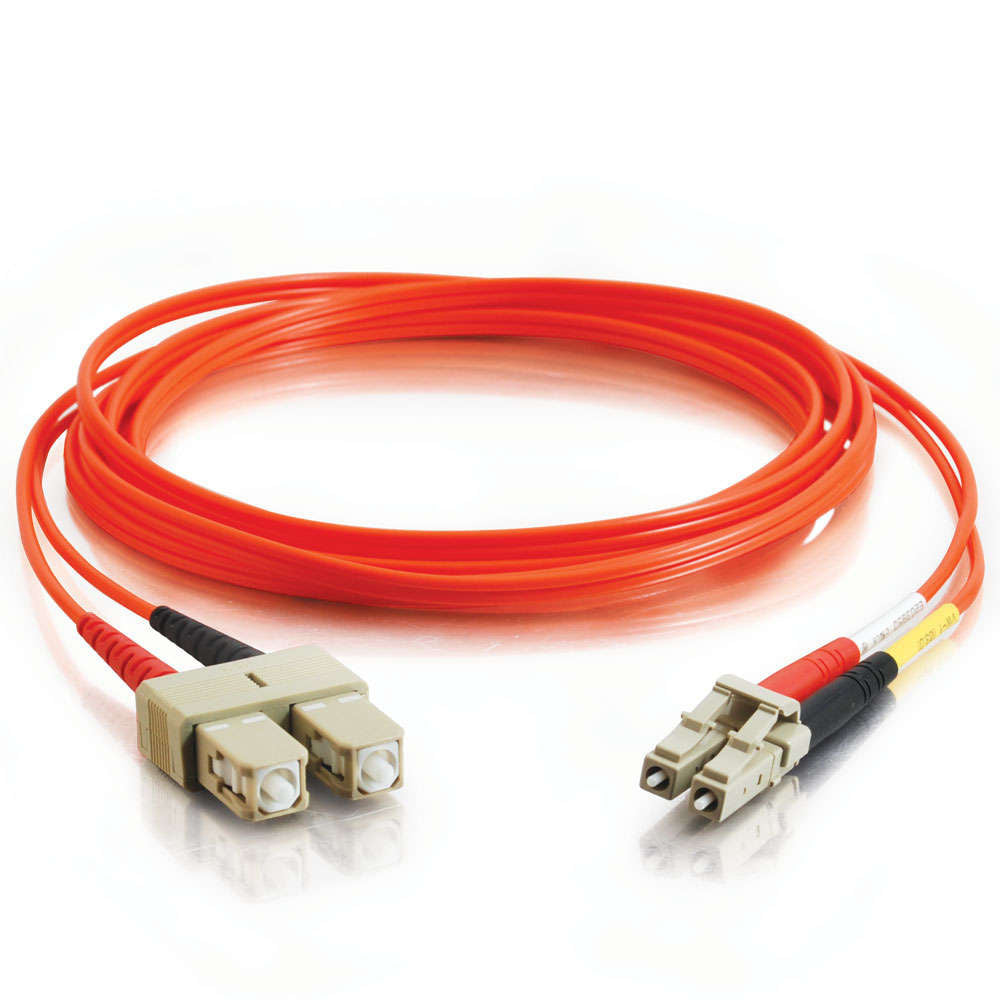 C2G 7m USA LC/SC Duplex 50/125 Multimode Fiber Patch Cable fiber optic cable 275.6" (7 m) Orange