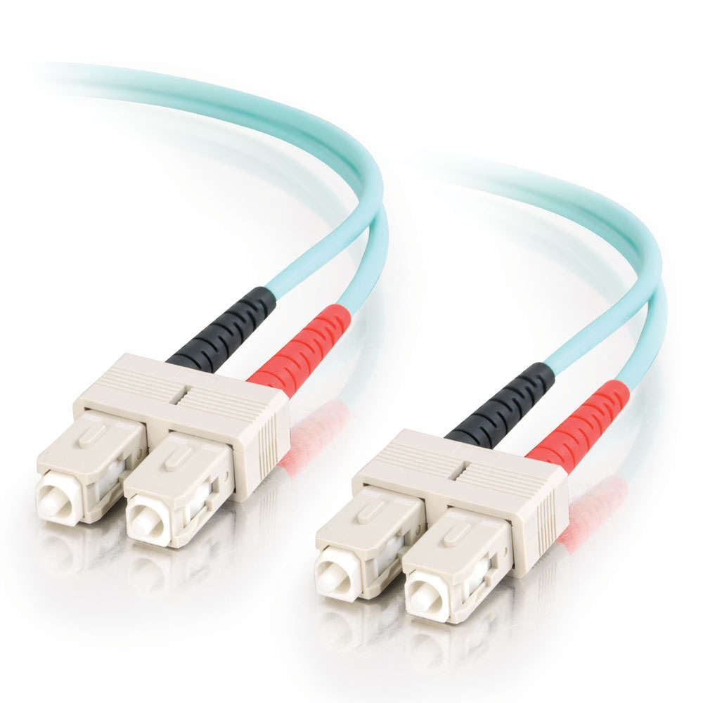 C2G 9m USA 10Gb SC/SC Duplex 50/125 Multimode Fiber Patch Cable fiber optic cable 354.3" (9 m) Blue