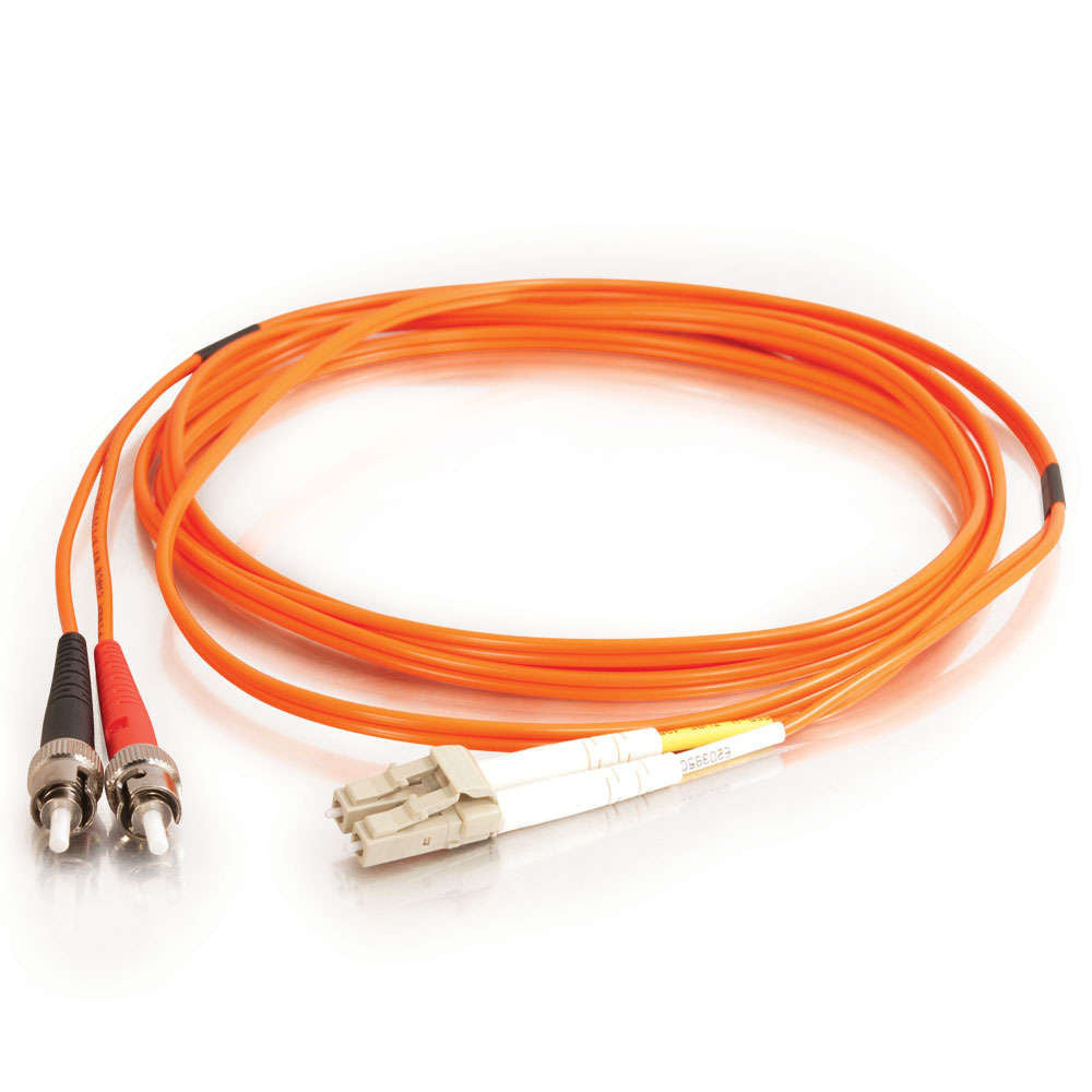 C2G 10m LC/ST Plenum-Rated Duplex 50/125 Multimode Fiber Patch Cable fiber optic cable 393.7" (10 m) Orange