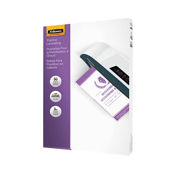 52226 - Fellowes LAMINATING POUCHES LEGAL 3MIL 50PK