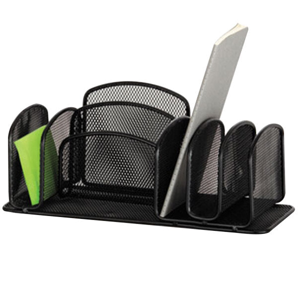 3251BL - Safco Deluxe Organizer Six Compartments Steel 12 5/8 x 4 1/8 x 15 5/8