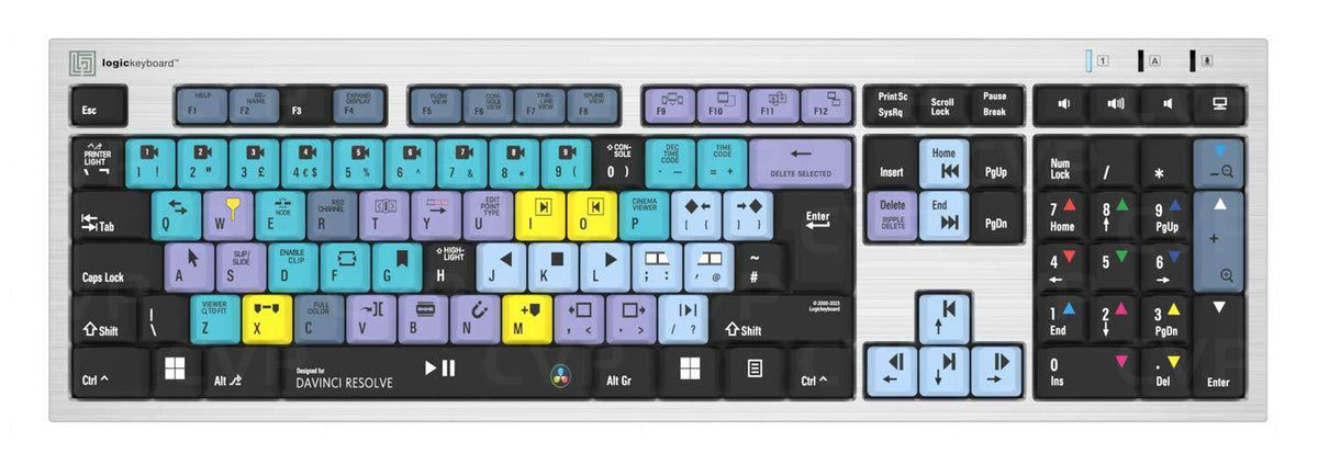 LKB-RESC-AJPU-UK - LogicKeyboard DaVinci Resolve UK ASTRA Mac Shortcut Keyboard