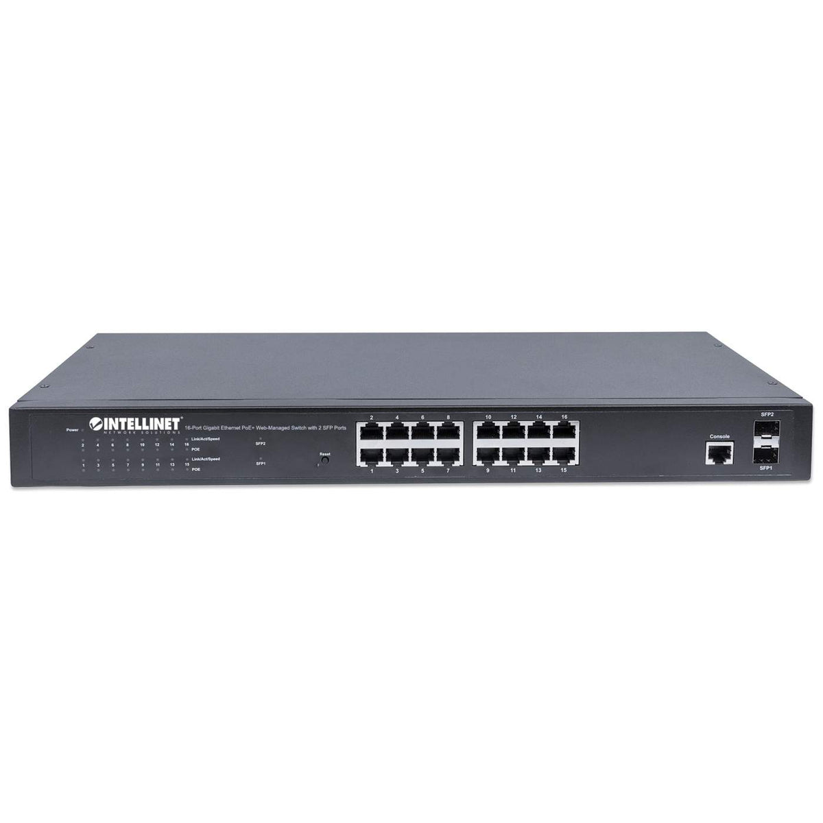 561198 - Intellinet 16-Port Gigabit Ethernet PoE+ Web-Managed Switch