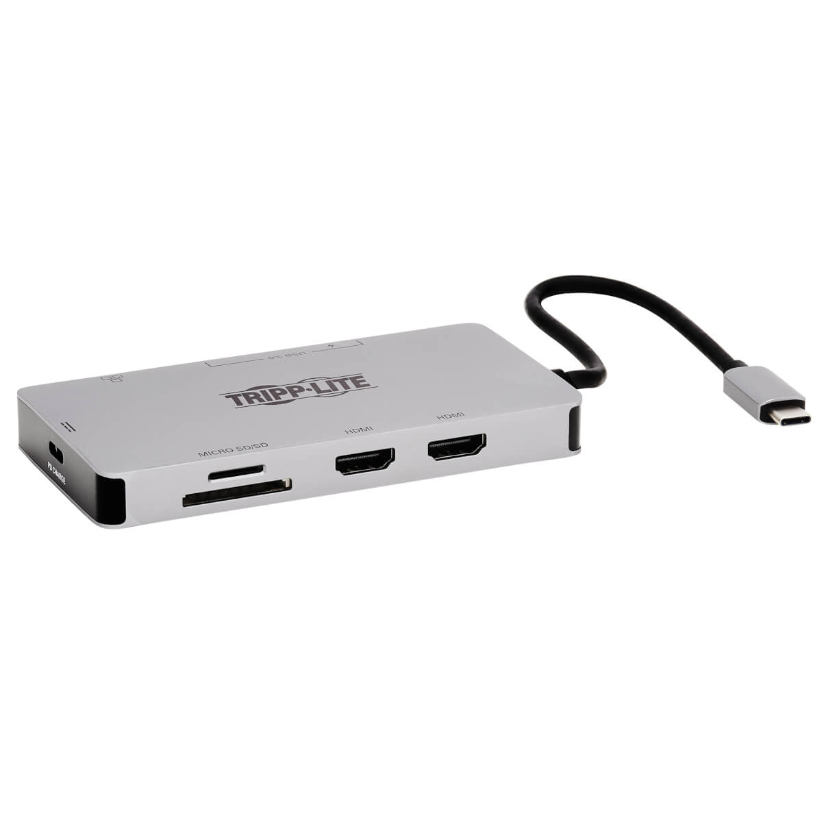 Tripp Lite U442-DOCK8G-GG notebook dock/port replicator Wired USB 3.2 Gen 1 (3.1 Gen 1) Type-C Black, Gray