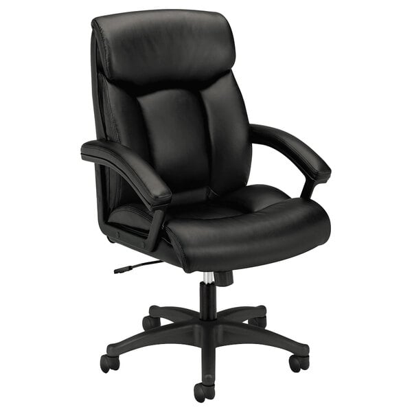 HVL151SB11 - HON Basyx Executive High-Back Chair in Black SofThread Leather
