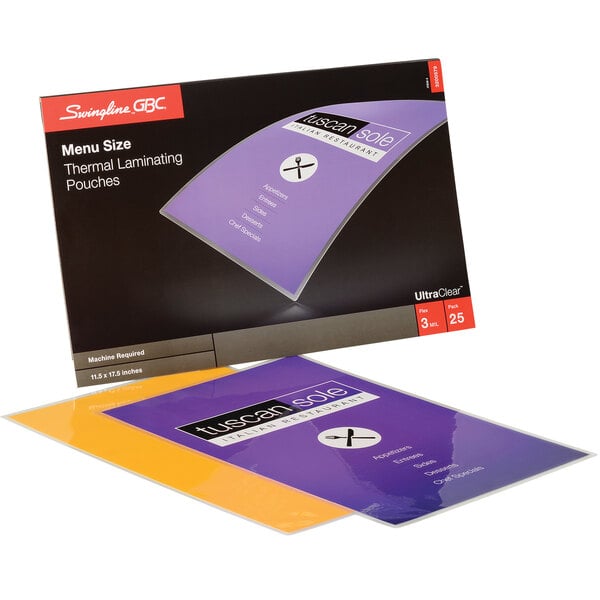 3200579CF - Swingline UltraClear Thermal Laminating Pouches 3mil 11.5" x 17.5" Gloss