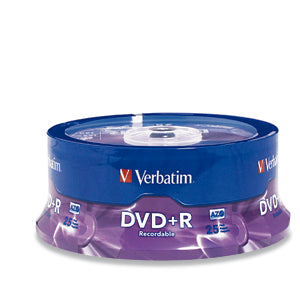 95033 - Verbatim AZO DVD+R 4.7GB 16X WITH BRANDED SURFACE-25PK SPINDLE