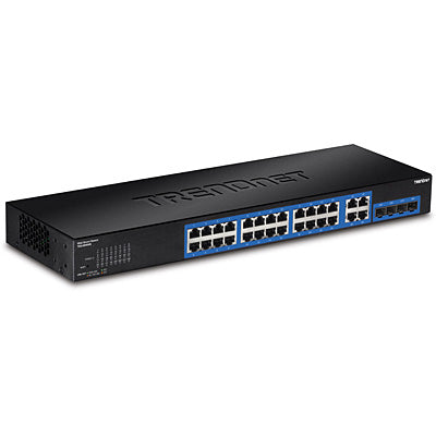 Trendnet TEG-284WS network switch Managed Gigabit Ethernet (10/100/1000) Black 1U