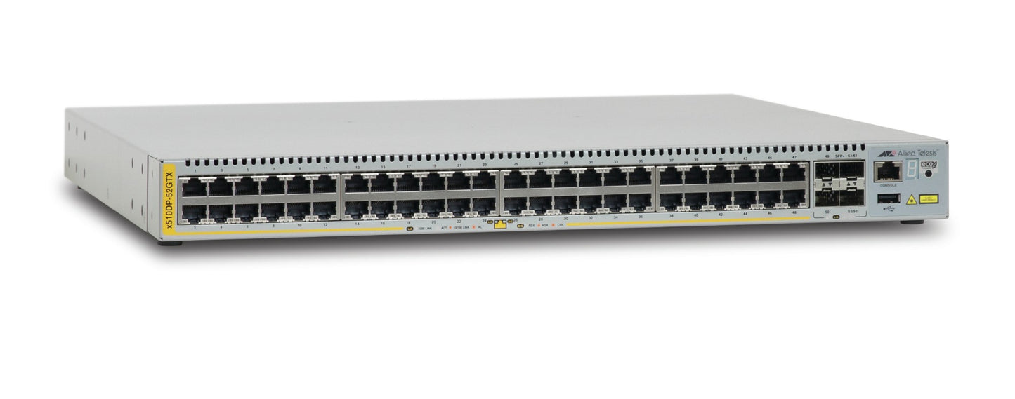 Allied Telesis AT-x510DP-52GTX Managed L3 Gigabit Ethernet (10/100/1000) 1U Black