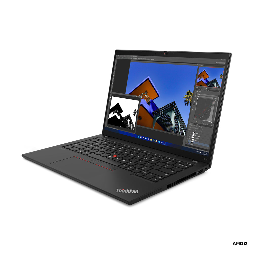 Lenovo ThinkPad T14 6650U Notebook 14" WUXGA AMD Ryzenâ„¢ 5 PRO 16 GB LPDDR5-SDRAM 256 GB SSD Wi-Fi 6E (802.11ax) Windows 11 Pro Black