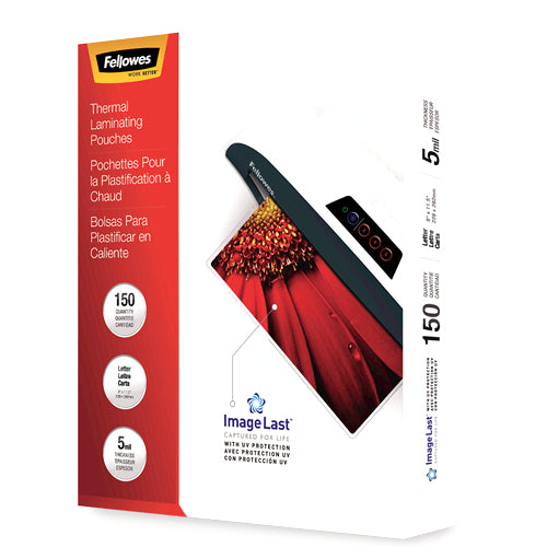 5204007 - Fellowes GLOSSY POUCHES IMAGELAST LETTER 5MIL