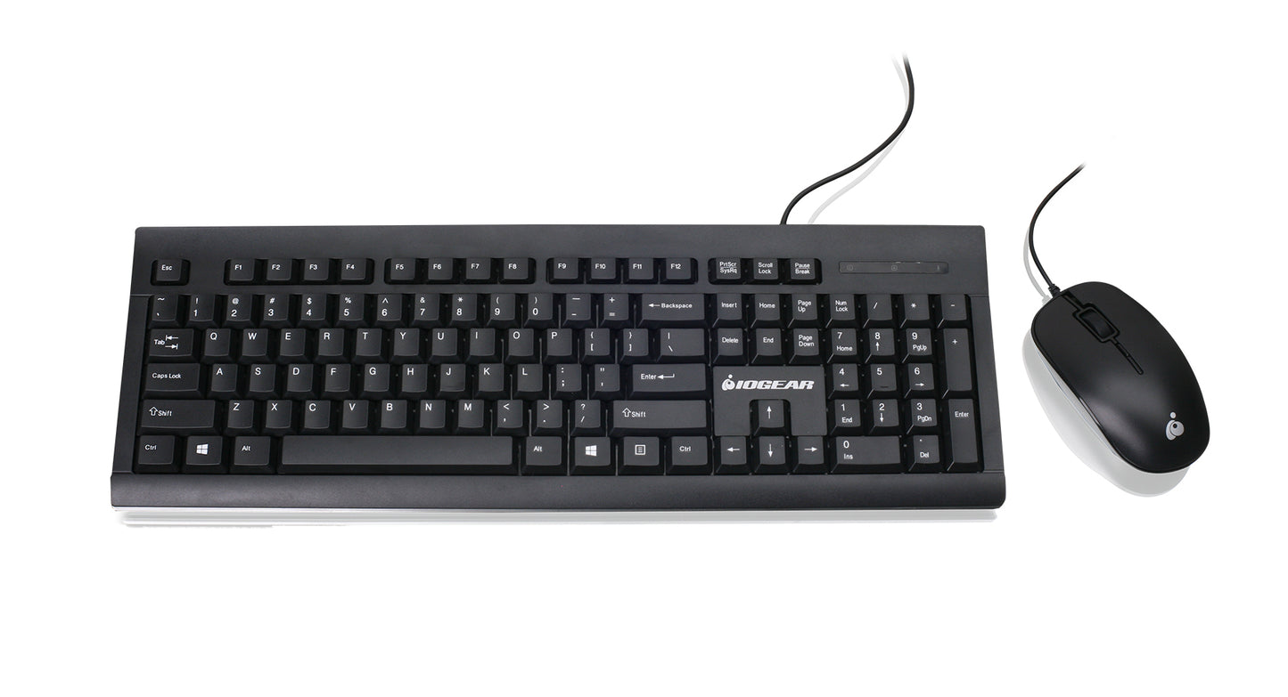 GKM513B - iogear COMBO 104 KEY KEYBOARD & MOUSE