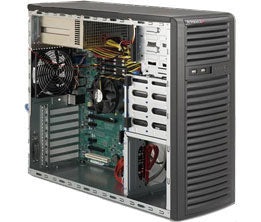 CHASSIS, (EOL)BLACK SC732I DESKTOP CHASSIS W/ REDUNDANT 500W, BLACK