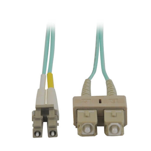 N816-01M - Tripp Lite 1M MMF 50 OM3 FIBER CABLE LC/SC AQUA