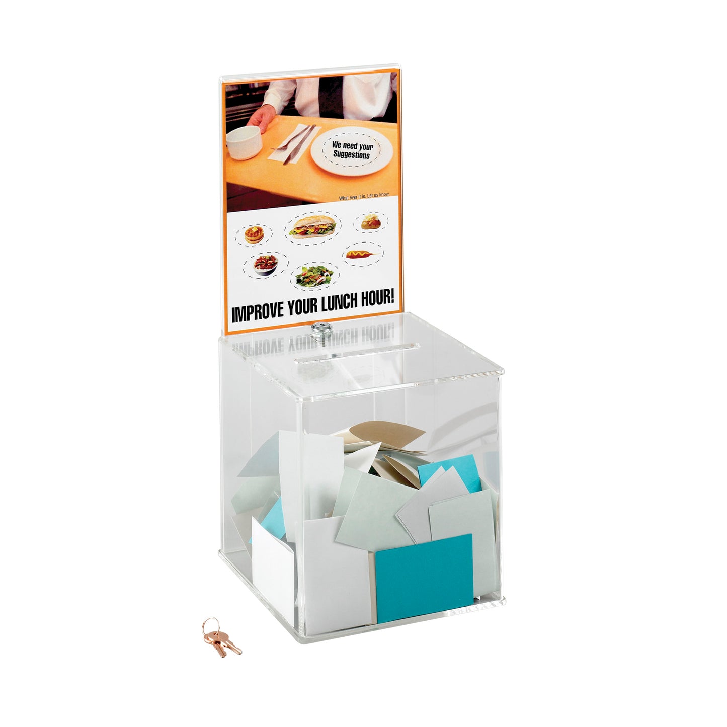 4234CL - Safco 9 1/4 x 9 1/4 x 21 Large Acrylic Collection Box