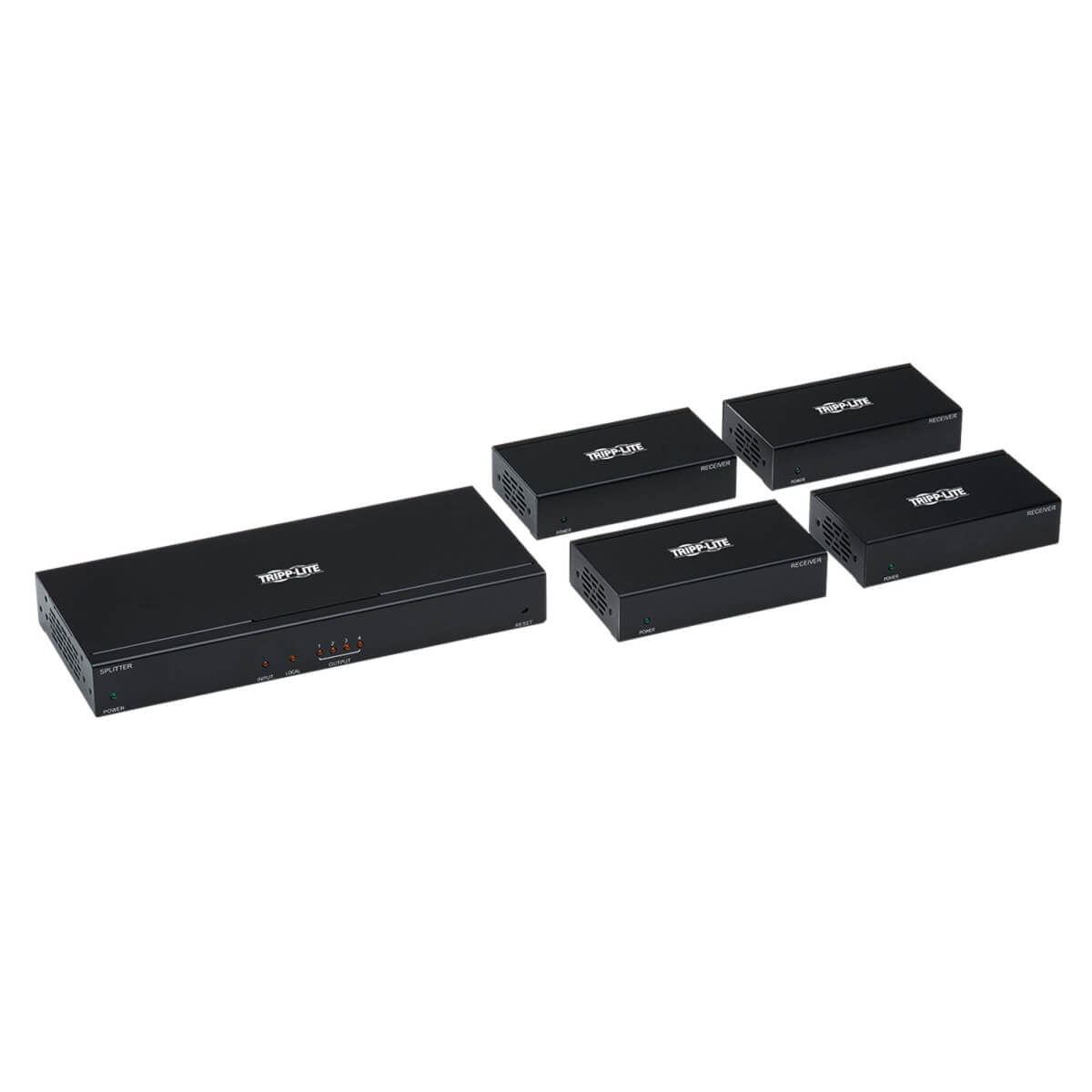 HDMI OVER CAT6 SPLITTEREXTENDER KIT WITH POC, 4 PORTS 4K X 2K @ 60 HZ, 4:4:4, 1