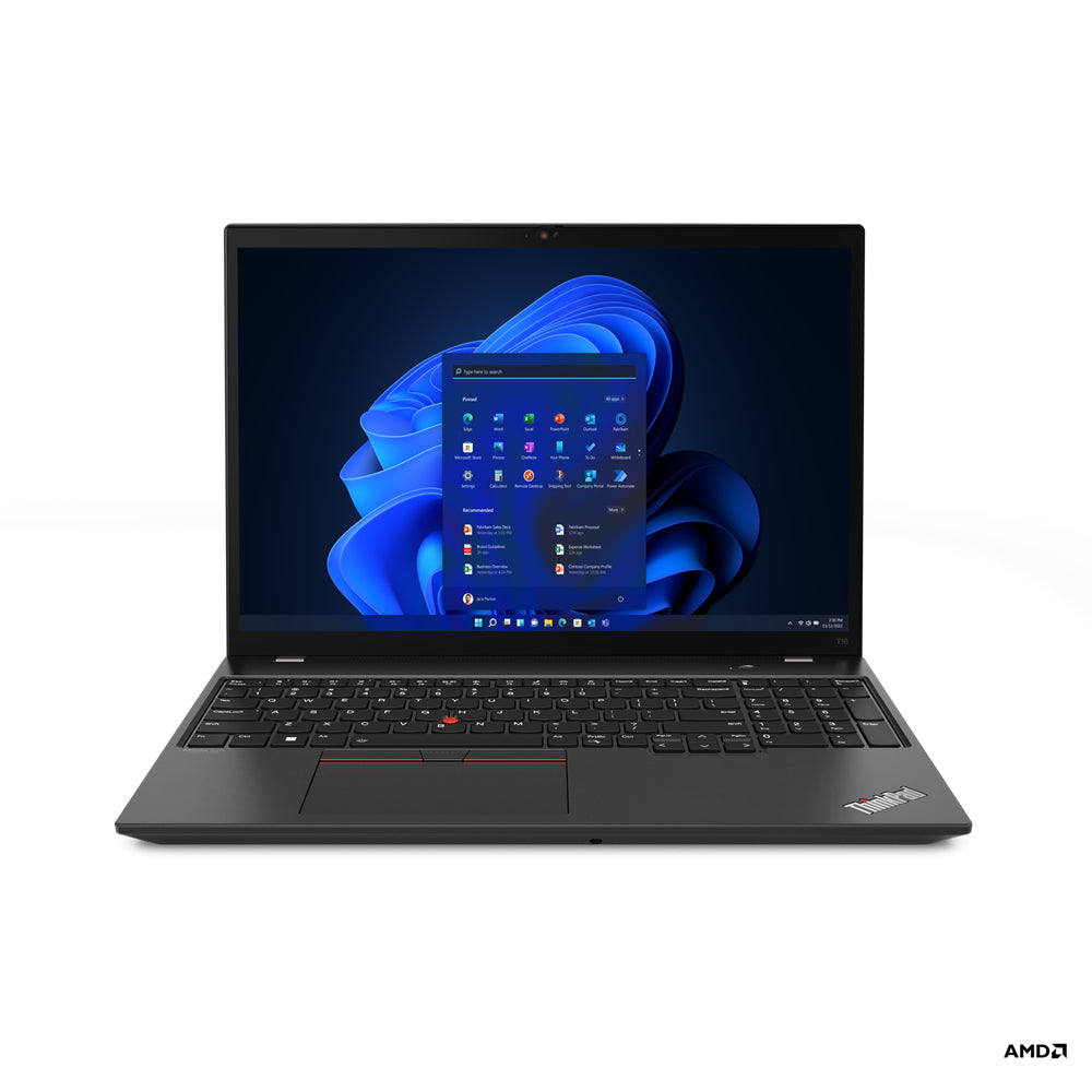 Lenovo ThinkPad T16 6650U Notebook 16" WUXGA AMD Ryzenâ„¢ 5 PRO 16 GB LPDDR5-SDRAM 256 GB SSD Wi-Fi 6E (802.11ax) Windows 11 Pro Black