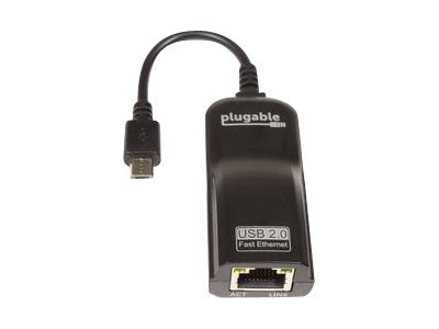 USB2OTGE100 - Plugable USB 2.0 Otg Micro-b To 10/100 Fast Ethernet Adapter USB 2.0