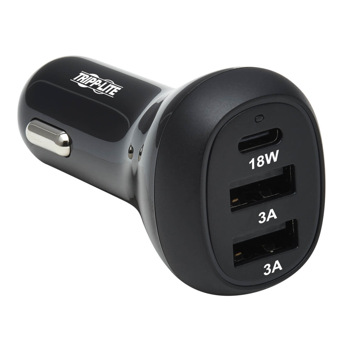 U280-C03-36W-1B - Tripp Lite USB CAR CHARGER 3-PORT 36W MAX CHARGING USB C, 2 USB-A BLACK
