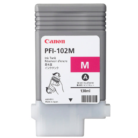 0897B001AA - Canon CANON PFI 102M MAGENTA INK CARTRIDGE 130ML FOR USE IN IMAGEPROGRAF IPF500 IPF510