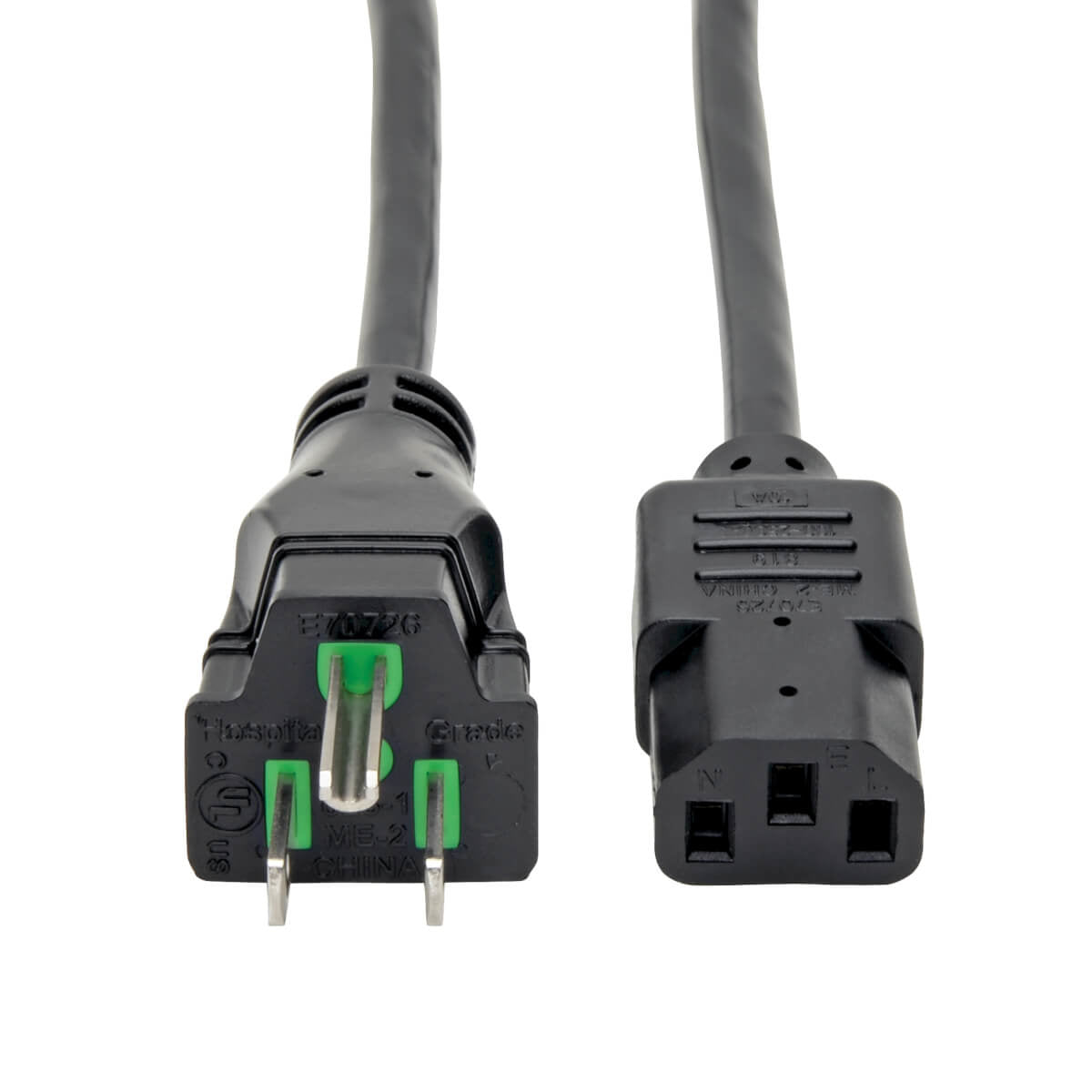 P006-010-HG10 - Tripp Lite 10FT COMPUTER POWER CORD HOSPITAL MEDICAL CABLE 5-15P TO C13 10A 18AWG