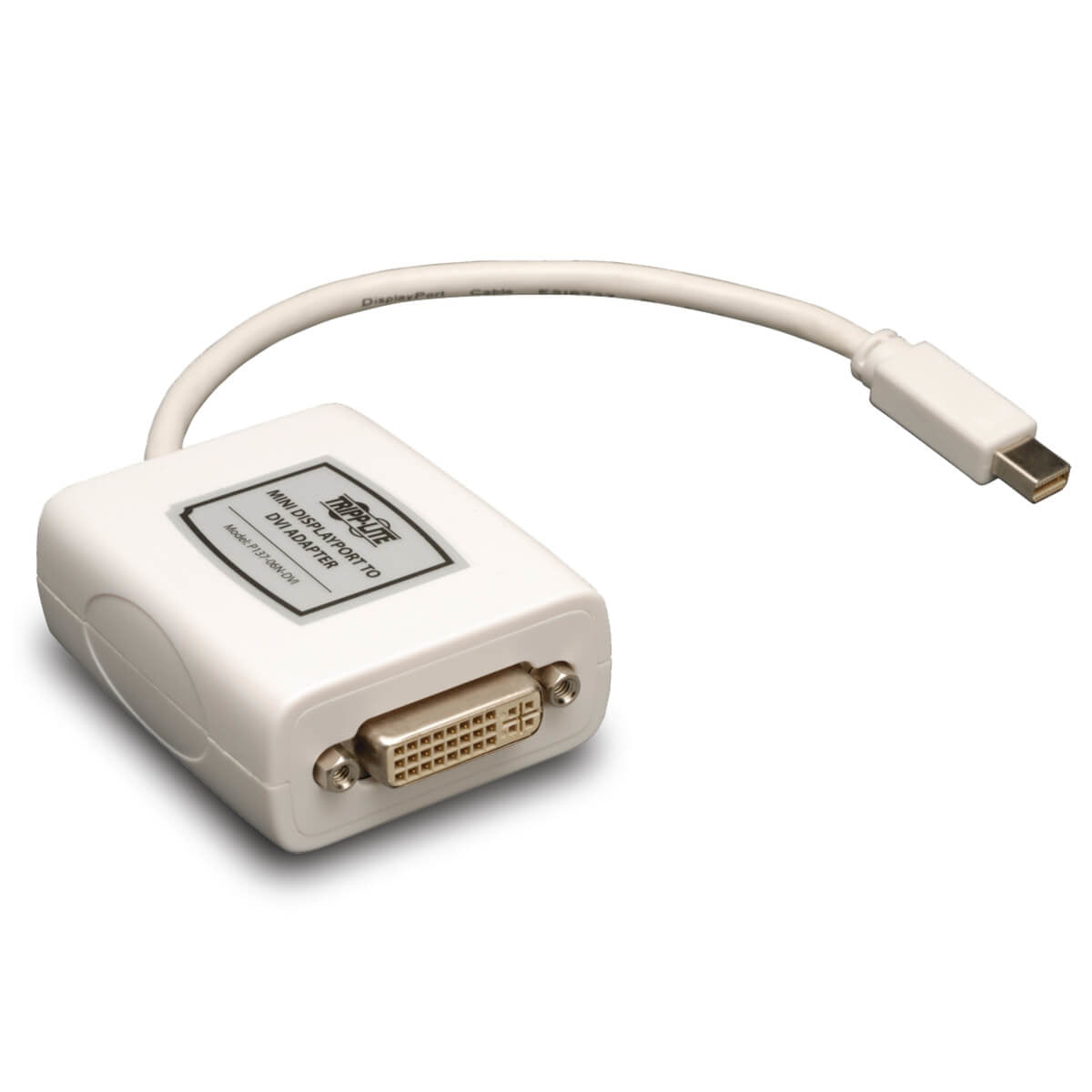 P137-06N-DVI - Tripp Lite 6IN MINI DISPLAYPORT TO DVI ADAPTER CONVERTER MDP TO DVI-I M/F 6 IN