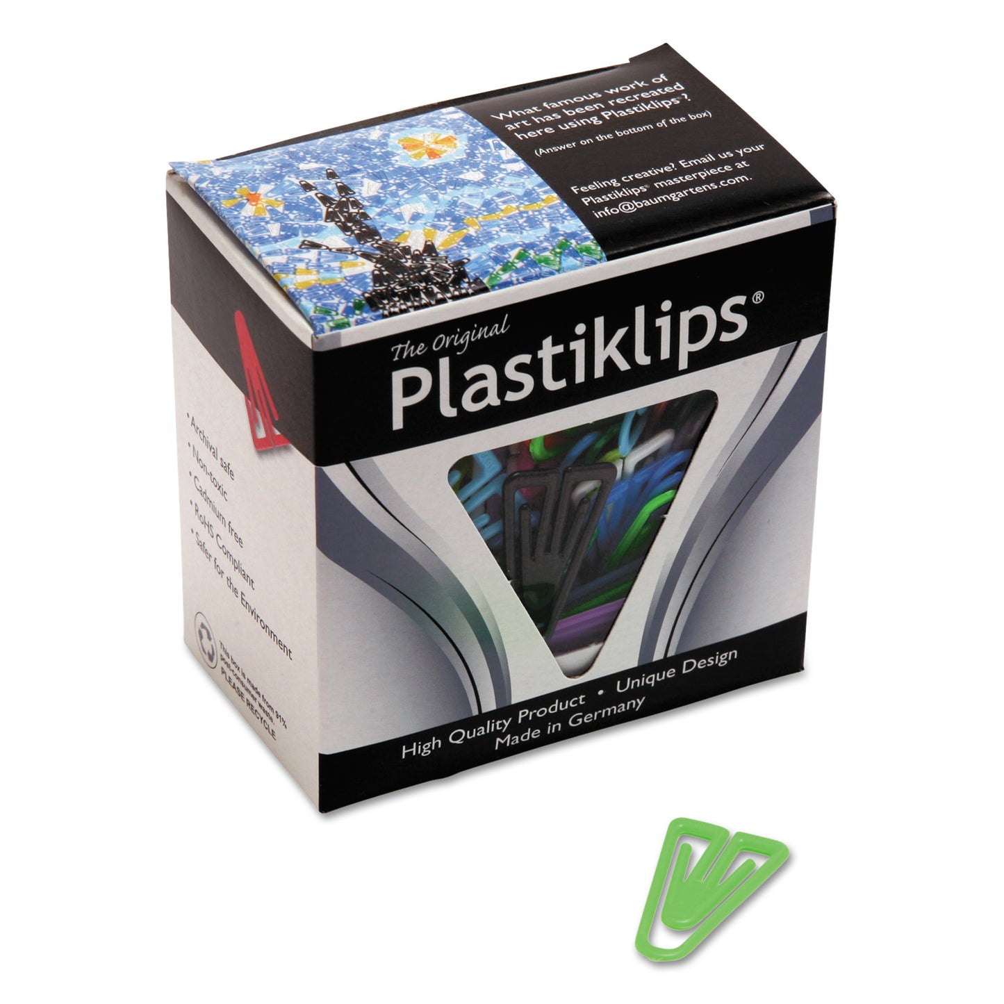 LP0600 - Baumgartens Plastiklips Paper Clips Large Colors