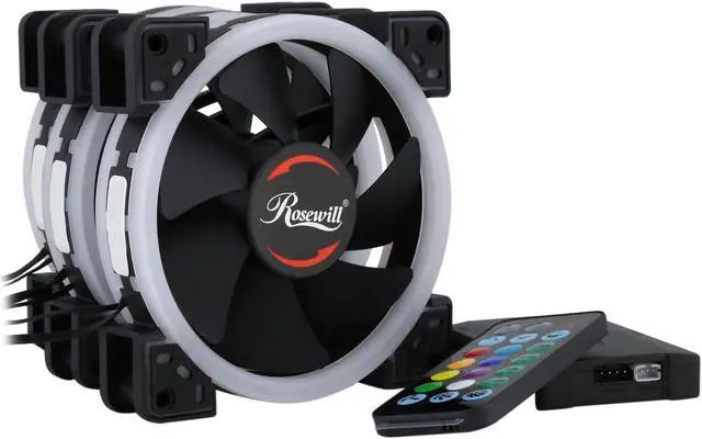 RGBF-23001 - Rosewill 120mm Dual Ring Addressable RGB Case Fan Hub Set True RGB