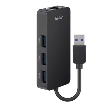 USB 3.0 3-PORT HUB WITH GIGABIT ETHERNET ADAPTER