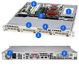 Supermicro SuperChassis 813MT-410CB (Black) Low Profile (Slimline) 410 W