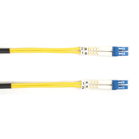 FOSM-015M-LCLC - Black Box OS2 9/125 SINGLEMODE FIBER OPTIC PATCH CABLE - OFNR PVC, LC TO LC, YELLOW, 15-M