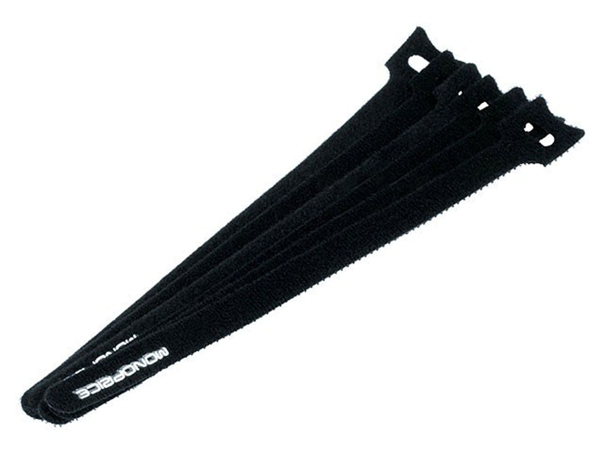 6464 - Monoprice HOOK&LOOP CABLE TIES 9IN 50PACK BLACK