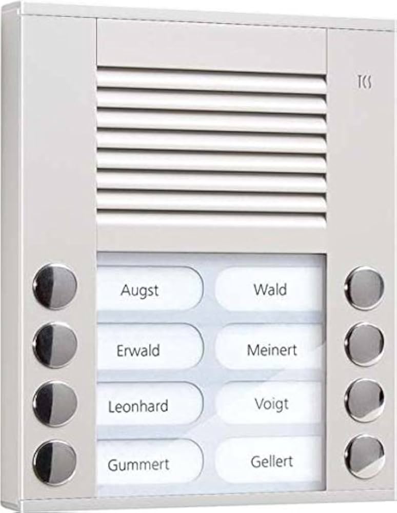 PES08-EN/04 - TCS 8-Button Audio Front Door Station