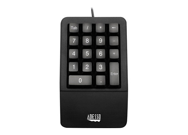 AKB-618UB - Adesso EASYTOUCH WATERPROOF & ANTIMICROBIAL ERGO USB NUMERIC PAD PLUG AND PLAY