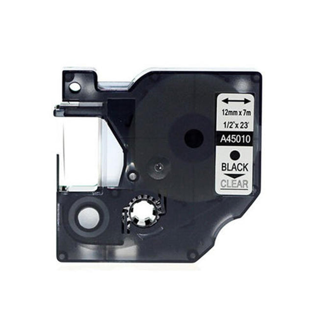 45010 - DYMO BLACK PRINT/CLEAR TAPE 1/2 X 23