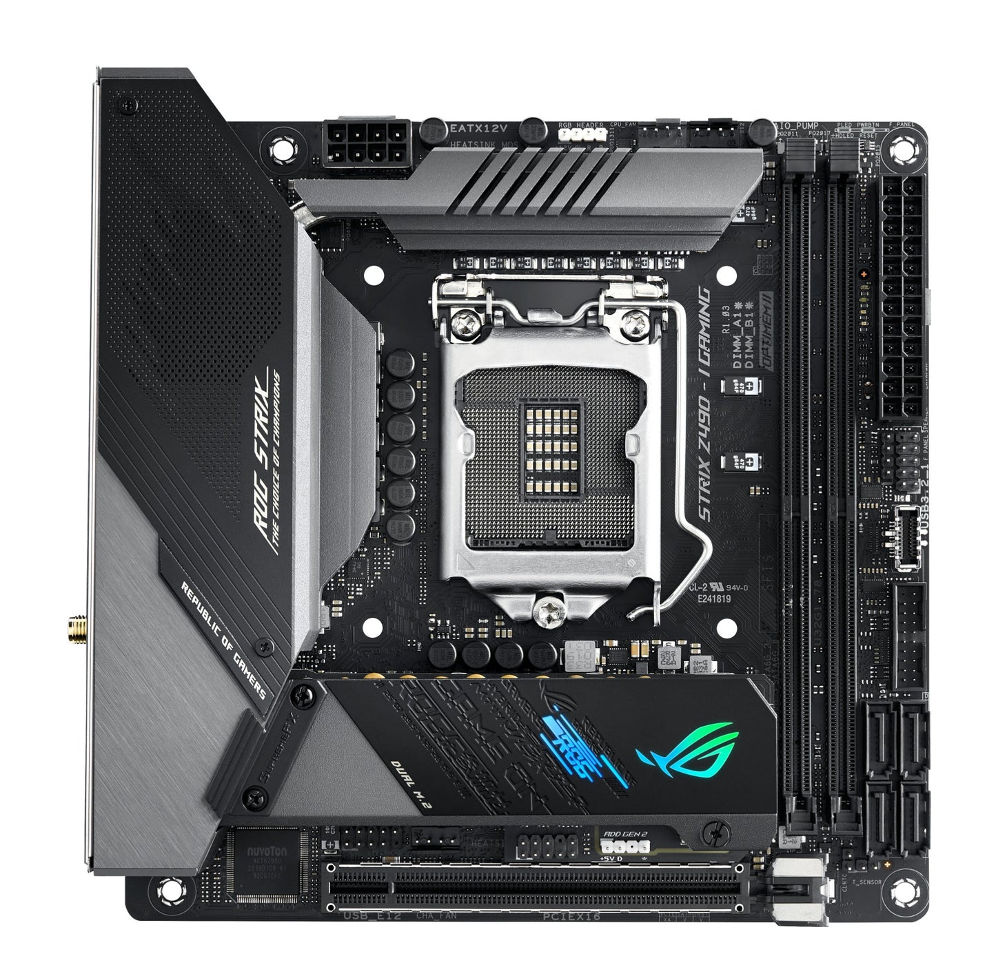 ROG STRIX Z490-I GAMING(WIFI 6) Z490 LGA 1200 (INTEL 10TH GEN) MINI- ITX GAMING